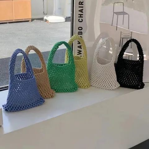 네트쁘띠백 토트백 니트백 그물백 휴가 여름 데일리 미니백 셔링숄더백 와니백 호보백