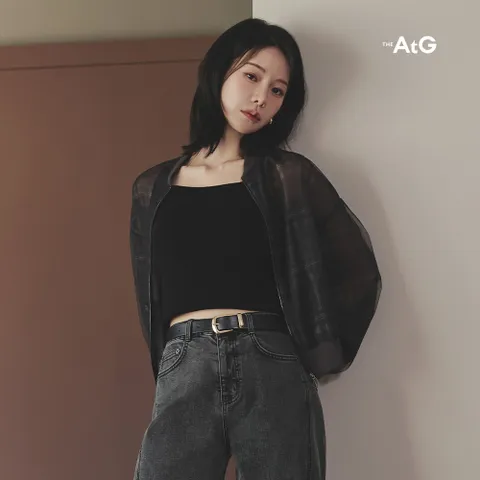 [by 임지연]더엣지 25FW 벌룬 체크 점퍼