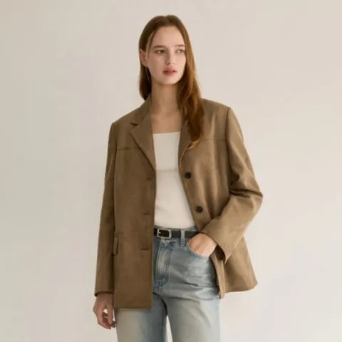 [롯데백화점][시스티나](25 F/W) 스웨이드 싱글 자켓