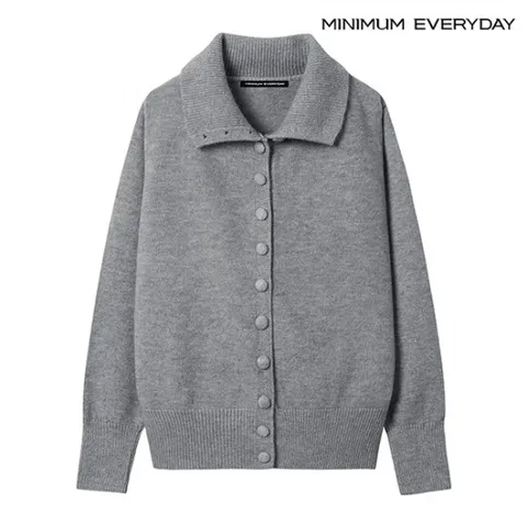 정상가89,000 | [미니멈 에브리데이]하이넥 버튼 울 니트 가디건 (EB1CK001D)
