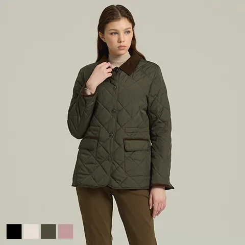 [하프클럽] 코듀로이울웰론퀼팅자켓