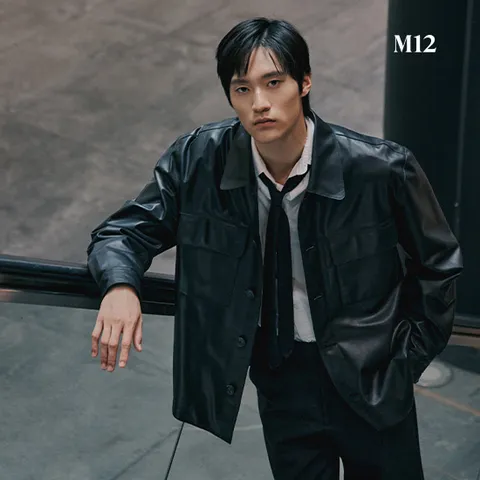 2-4 M12 남성 브리티쉬 램스킨 블레이저 가죽 자켓