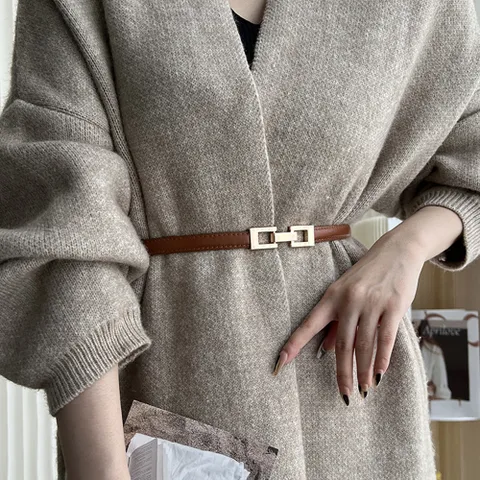 [최초가 21,800] 샤크 원피스 여성 정장 코트 얇은 슬림 금장 벨트