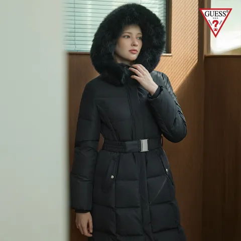 [프리미엄 리미티드 에디션]게스 25FW 폭스퍼 롱 패딩코트