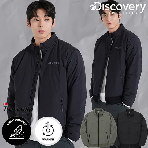 디스커버리 남성 패딩 하이브리드 플리스 하이넥 자켓 DMSS77046