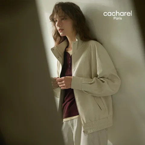[온플] 까사렐 26FW faux 레더 하이넥 보머 자켓 1종