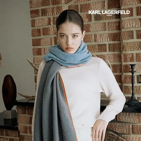 3 칼라거펠트 WINTER 램스울 100% 빅 숄 머플러