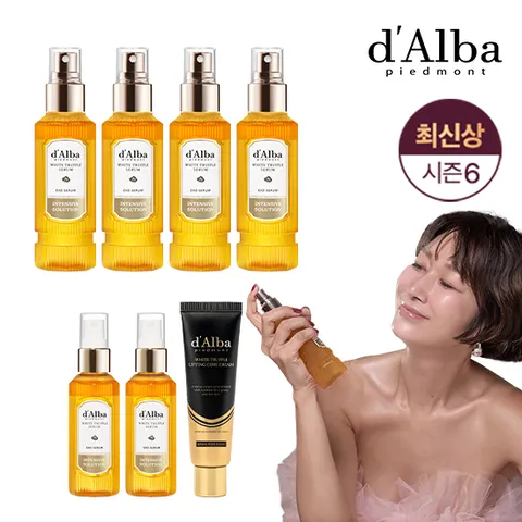[달바 d'Alba] 최신상 엑소 화이트트러플 세럼6통+리프팅코어크림
