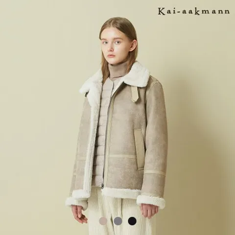 [하프클럽] (여) 스웨이드 보아 무스탕(FKNWCUY560M)