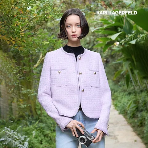 5-3 칼라거펠트 25SS 클래식 트리밍 트위드 자켓