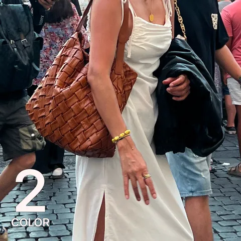 [브리치] 다비몽 /  익일출고가능  멋스러운 포지타노 짜임 가죽 숄더백 2color