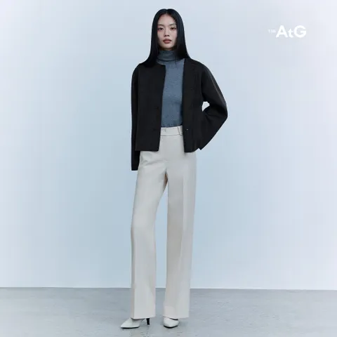 4-4. [론칭가89,900원] 더엣지 링클프리 기모 와이드 팬츠 3종