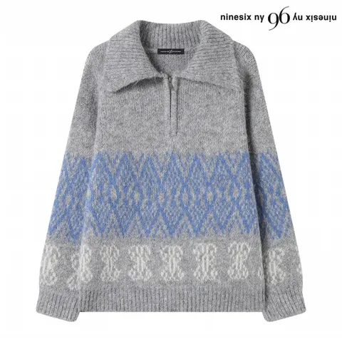 노르딕 세일러 카라 반집업 니트 (NP4KT001L0)