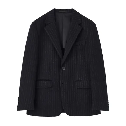 [롯데백화점][맨잇슈트](르메스트) 네이비 울혼방 스트라이프 클래식 저지 콤비 고급 재킷 (022)