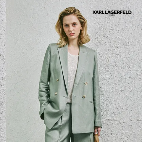 1-1 칼라거펠트 25SS 린넨블렌딩 테일러 자켓