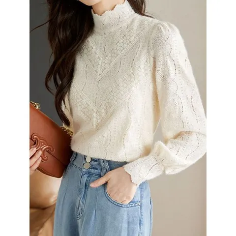 [하프클럽] 레이스업 블라우스_F38WBB002Z