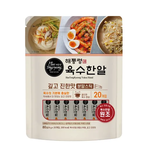 육수한알 분말 스틱형 20개입 _깊고 진한맛 80g