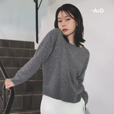 1-1.더엣지 25FW 아플리케 캐시미어울 풀오버