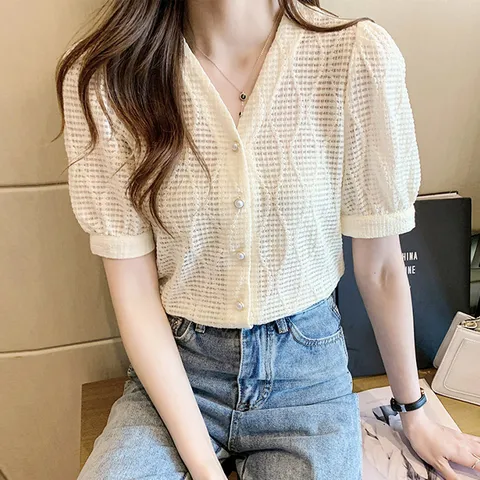 [하프클럽/엘케이트]엘케이트 여성 블라우스 LDZ844 여자 셔링 반팔 블라우스