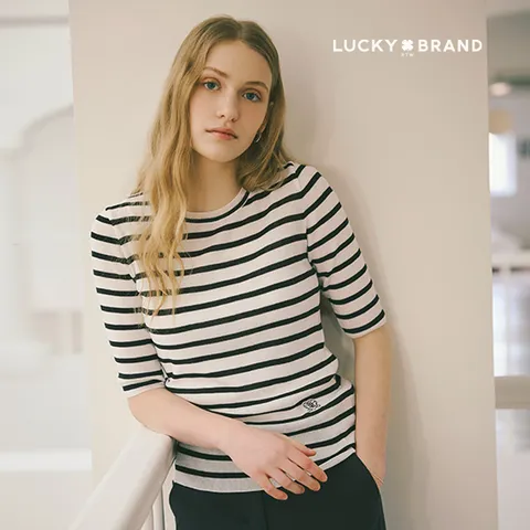 럭키브랜드 24SS 프렌치린넨 혼방 스트라이프 니트 3종