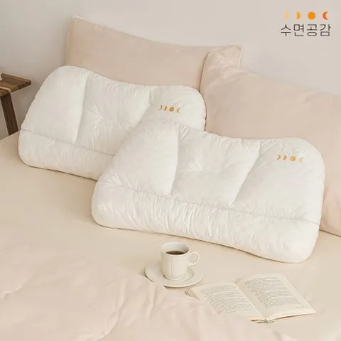 수면공감 1+1 NEW우유베개 기능성 경추베개/빨아쓰는 우유토퍼