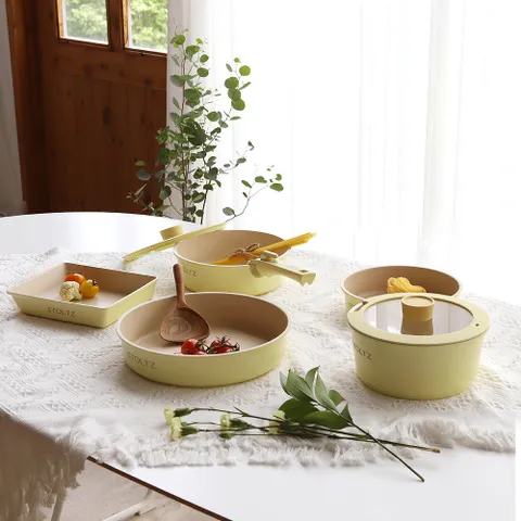 머랭 쿡웨어 IH 멀티 쿡웨어 8P(냄비+프라이팬+멀티핸들세트) 국내생산