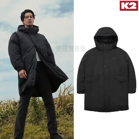 K2 겨울 광고CF 남성 구스 조인성 롱패딩/다운/K95/거위털/KMW24553YD