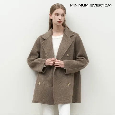 [미니멈 에브리데이]카라넥 더블 하프 코트 (EB4JH002D)