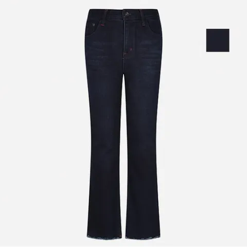 여성 스티치배색 기모 부츠컷 데님팬츠(NQI711)