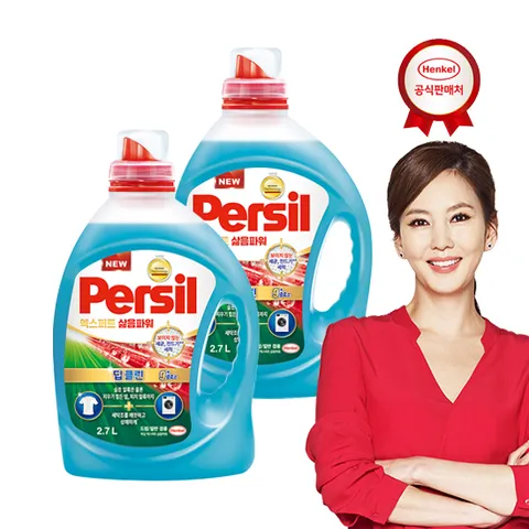 퍼실 딥클린 삶음파워 하이진젤 2.7Lx2개 세탁세제 겸용