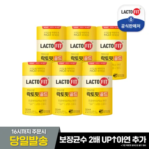 락토핏 골드 50포X6통+락토핏코어30포+면역비타민C 30포+오늘비움 4병+쇼핑백