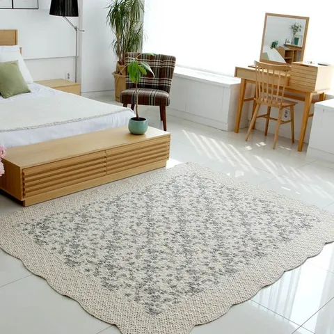 160x210cm 플라워투톤 워싱 패드 거실카페트