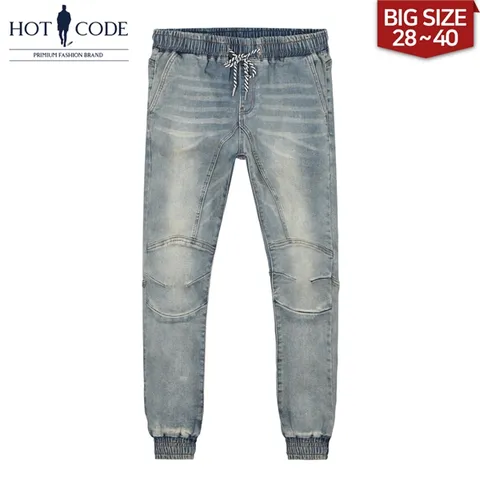 [하프클럽/HOTCODE]남자 밴딩 조거팬츠 청바지 스판 빅사이즈..