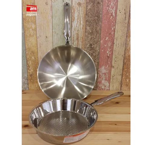 am 프리미엄 통5중 스텐피라미드엠보 인덕션후라이팬 2종세트 