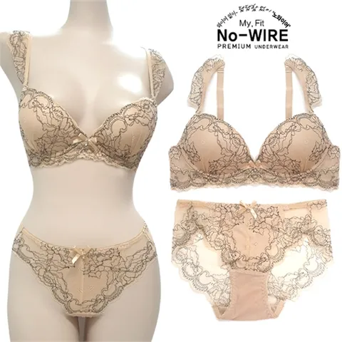[하프클럽/마이핏] 노와이어 라이트 레이스 브라팬티12종 택1 
