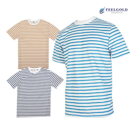 [필골드] MD355 쭈리 스몰 단가라 라운드 티셔츠 3종중택일