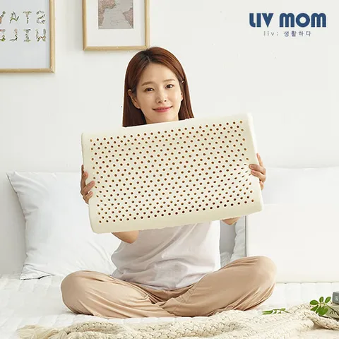리브맘 천연 라텍스 경추베개 굴곡형S