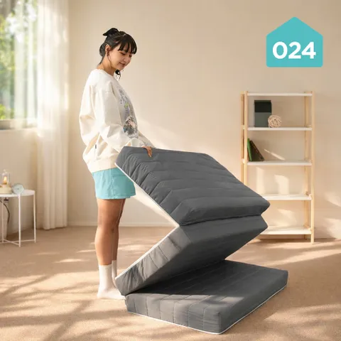 024홈 국민토퍼 3단 접이식 매트리스 푹신한 12cm 퀸