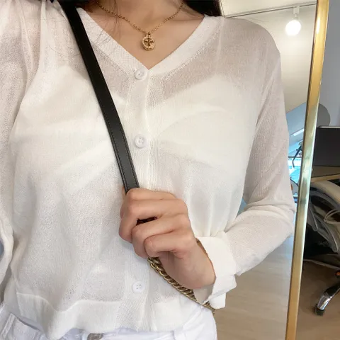 스키니어 fnc085 베이직 심플 숏가디건