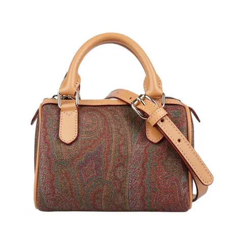 페이즐리 보스턴백 미니 브라운