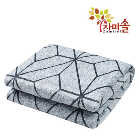 자미솔 전기요 그레이 어블릭 싱글 180X100cm EMF인증 전자파 차단 물빨래가능 캠핑용