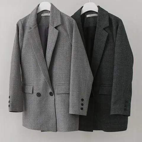 빅사이즈사랑해요 C791L102 모던헤링본더블자켓 BN