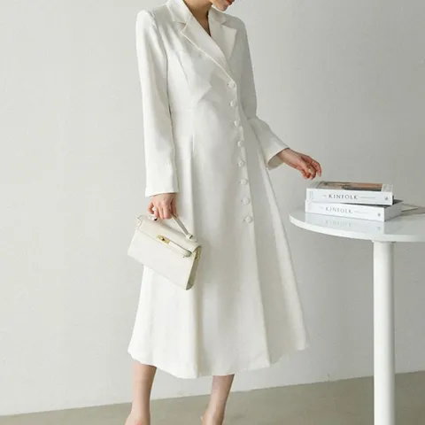 [애슬릿] 여성 오피스룩 블레이저 하객룩 롱 원피스