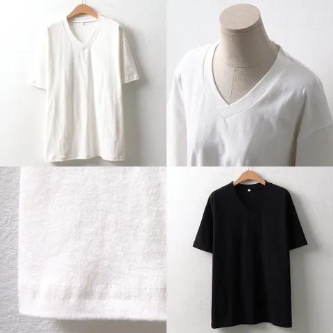 빅사이즈 여성 데일리피치기모반팔 WX76B07 큰옷