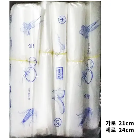업소용 슈퍼 식자재 용품 속지비닐 21x24 100매 X2 롤봉투 배접봉투 분리수거봉투 김장비닐봉투