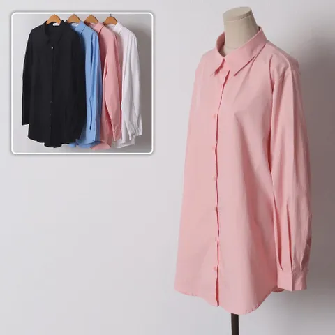 빅사이즈 옷 코튼클래식폴로셔츠 21D324D  여성