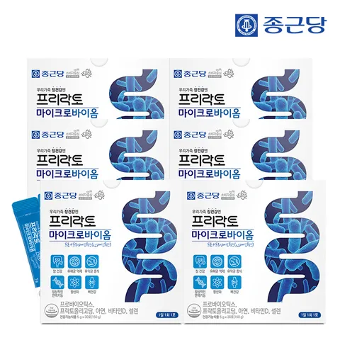 종근당 프리락토 마이크로바이옴 30포 6박스 / 신바이오틱스 모유유래유산균