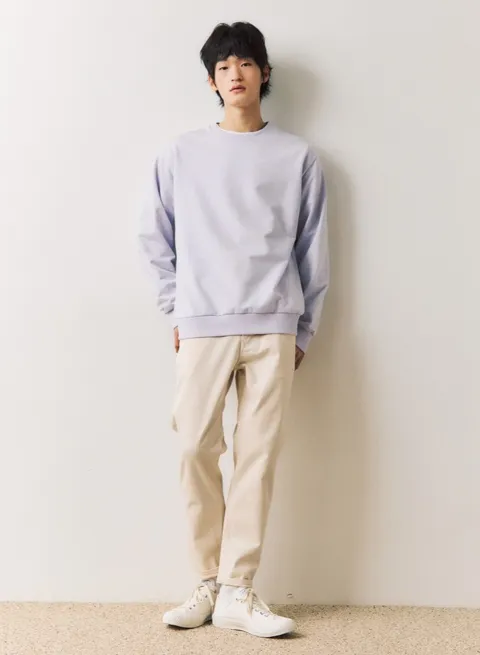 공용 솔리드 맨투맨 티셔츠 PHB1TR3040