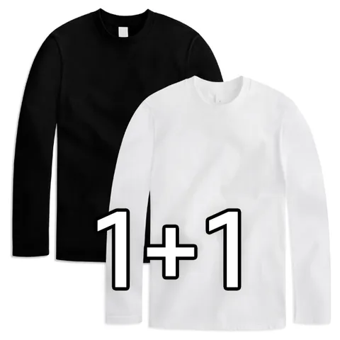 [MNC] 1+1 남녀공용 기본무지 17수긴팔티 MDLT859TS