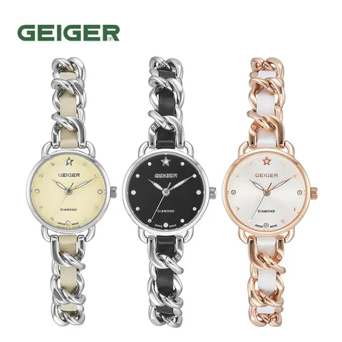 가이거GEIGER 여성 다이아 체인 워치 GE8037